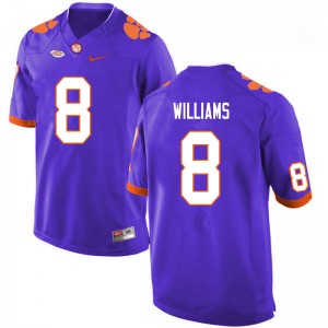 #8 Tre Williams Clemson Purple Mens Jersey Replica College Football 530045-190