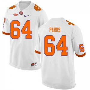 #64 Walker Parks Tiger Town White Mens Jersey 2024-25 College Football 734459-940
