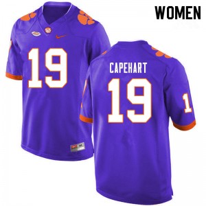#19 DeMonte Capehart Clemson University Purple Womens Jersey Alumni College Football 479396-752