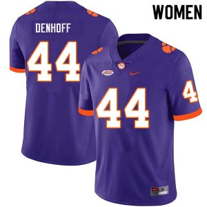 #44 Cade Denhoff Tiger Town Purple Womens Jersey NCAA College Football 628720-291