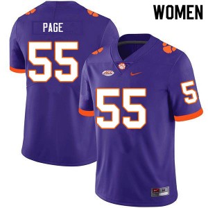 #55 Payton Page CU Purple Womens Jersey Limited College Football 702837-612