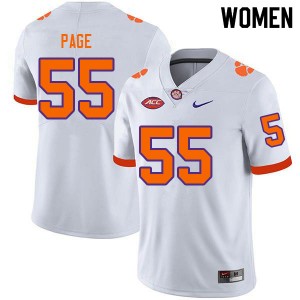 #55 Payton Page CU White Womens Jersey Embroidery College Football 938685-972