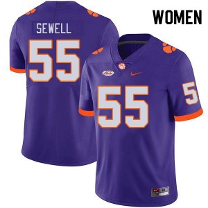 #55 Harris Sewell CU Purple Women Jersey Stitched College Football 909926-636