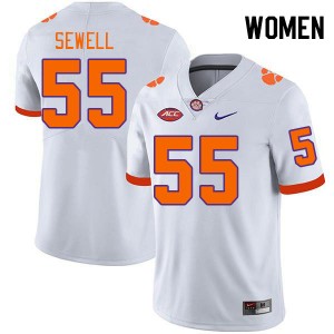 #55 Harris Sewell CU White Women Jersey Player College Football 370017-367
