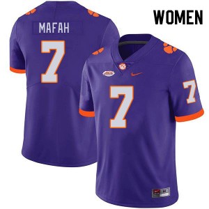 #7 Phil Mafah Tigers Purple Womens Jersey University College Football 454802-379