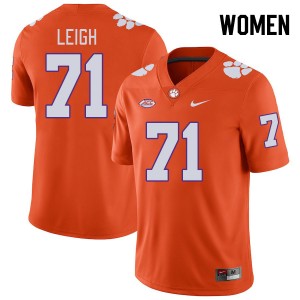 #71 Tristan Leigh Clemson Orange Women's Jersey Player College Football 148042-528