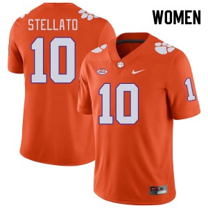 #10 Troy Stellato Clemson Tigers Orange Women's Jersey Game College Football 871020-406