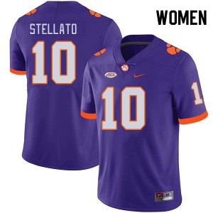 #10 Troy Stellato Clemson Purple Women's Jersey Alumni College Football 383459-872