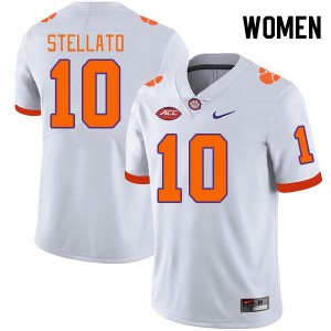#10 Troy Stellato Clemson University White Women Jersey Alumni College Football 739782-240