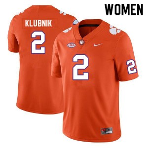 #2 Cade Klubnik Tiger Town Orange Womens Jersey Limited College Football 612049-119