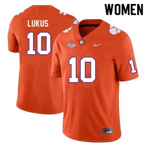 #10 Jeadyn Lukus Clemson Orange Women Jersey Player College Football 631626-585