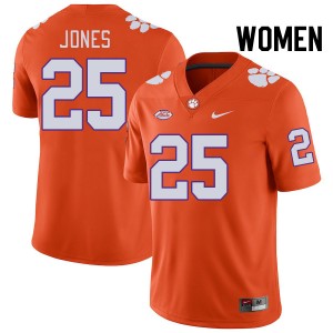 #25 Ricardo Jones Tiger Town Orange Women Jersey 2024 College Football 134159-245