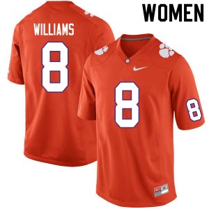 #8 Tre Williams Clemson Orange Women's Jersey Player College Football 865991-663