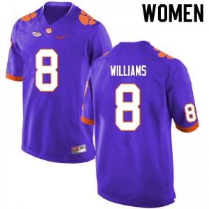 #8 Tre Williams Clemson Tigers Purple Women's Jersey High School College Football 479537-690