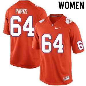 #64 Walker Parks Clemson Orange Women Jersey 2024-25 College Football 967343-532