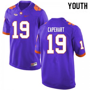 #19 DeMonte Capehart CLEM Purple Youth Jersey Game College Football 672617-844