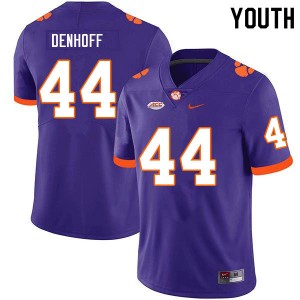 #44 Cade Denhoff Tiger Town Purple Youth Jersey NCAA College Football 698294-891
