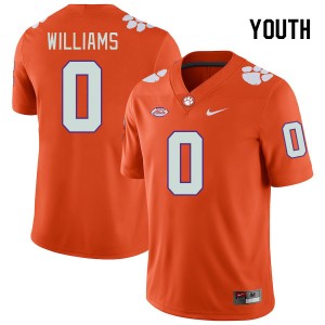 #0 Antonio Williams Tigers Orange Youth Jersey University College Football 511989-608