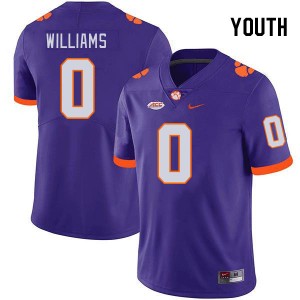 #0 Antonio Williams Tigers Purple Youth Jersey High School College Football 683040-100