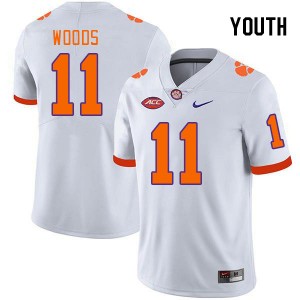 #11 Peter Woods Tiger Town White Youth Jersey Alumni College Football 579819-402