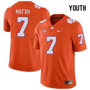 #7 Phil Mafah Tiger Town Orange Youth Jersey Stitched College Football 219281-995