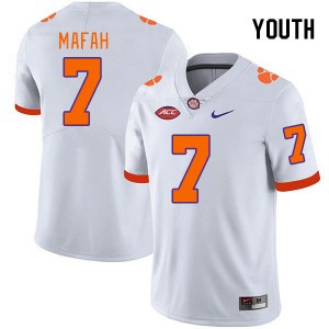 #7 Phil Mafah Tigers White Youth Jersey 2024-25 College Football 671040-615