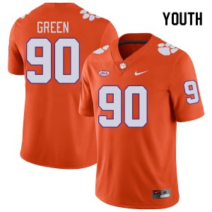 #90 Stephiylan Green Tiger Town Orange Youth Jersey Official College Football 434692-152
