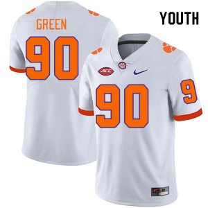 #90 Stephiylan Green Tiger Town White Youth Jersey Player College Football 552190-681