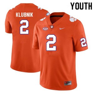 #2 Cade Klubnik Clemson University Orange Youth Jersey 2024 College Football 389579-107
