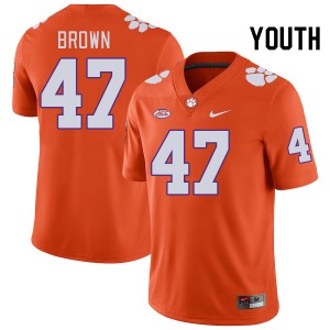 #47 Sammy Brown CLEM Orange Youth Jersey Game College Football 775169-681
