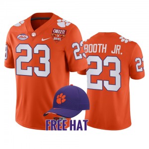 #23 Andrew Booth Jr. Tiger Town Orange Men's Jersey 2021 Cheez-It Bowl CFP College Football 472413-321