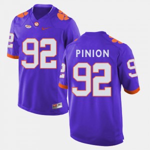#92 Bradley Pinion Clemson Tigers Purple Men's Jersey College Football 783761-657