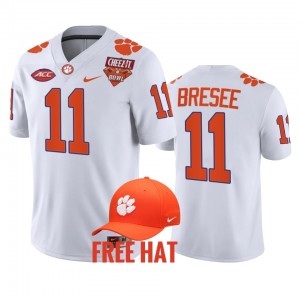 #11 Bryan Bresee CLEM White Men's Jersey 2021 Cheez-It Bowl Free Hat College Football 188010-145