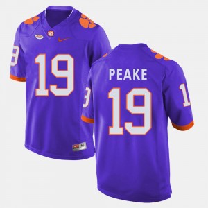 #19 Charone Peake Tiger Town Purple Mens Jersey College Football 625060-359