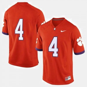 #4 Clemson Orange Men's Jersey College Football 377546-623