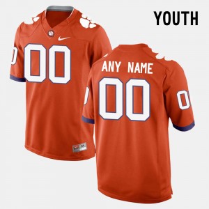 #00 Custom Tigers Orange Youth Jersey College Limited Football 214086-358