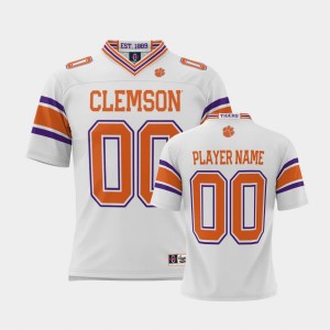 #00 Custom Tigers White Men's Jersey NIL Pick-A-Player Football College Football 110025-285