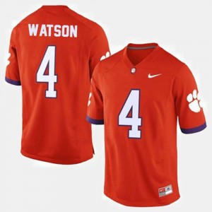 #4 Deshaun Watson Tiger Town Orange Mens Jersey College Football 191536-198