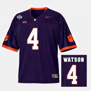 #4 Deshaun Watson Clemson Tigers Purple Mens Jersey College Football 465321-936