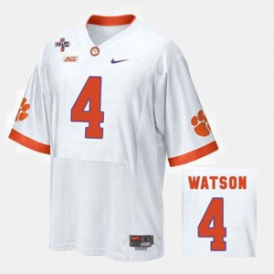 #4 Deshaun Watson CU White Men Jersey College Football 307646-403