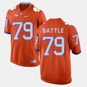 #79 Isaiah Battle Clemson Tigers Orange Men's Jersey College Football 866462-619