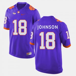#18 Jadar Johnson CLEM Purple Men's Jersey College Football 568679-869