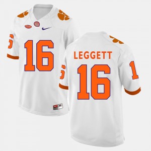 #16 Jordan Leggett Clemson Tigers White Men Jersey College Football 554959-590