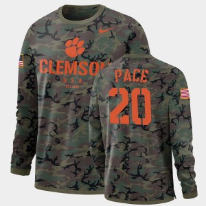 #20 Kobe Pace Clemson University Camo Mens T-Shirt Veterans Day 2021 Military Appreciation OHT Military Appreciation 794858-117