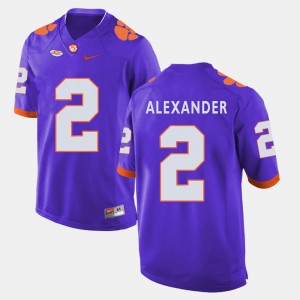 #2 Mackensie Alexander Clemson Purple Men's Jersey College Football 509238-273
