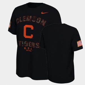 Clemson Black Men T-Shirt America Flag Veterans Day 2021 College Football 798241-858