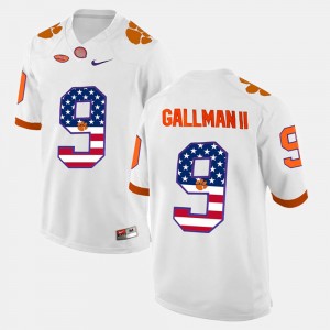 #9 Wayne Gallman II CU White Mens Jersey US Flag Fashion 923275-445