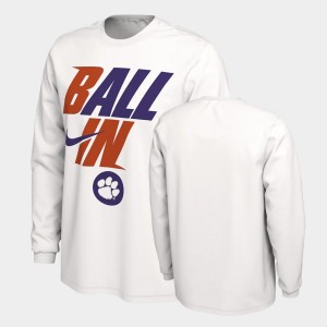 Tigers White Mens T-Shirt Long Sleeve Ball In Bench 963022-439