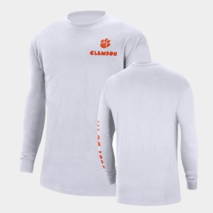 CLEM White Men's T-Shirt Long Sleeve Heritage Max 90 401299-329