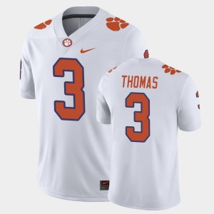#3 Xavier Thomas CLEM White Mens Jersey Game 295017-293